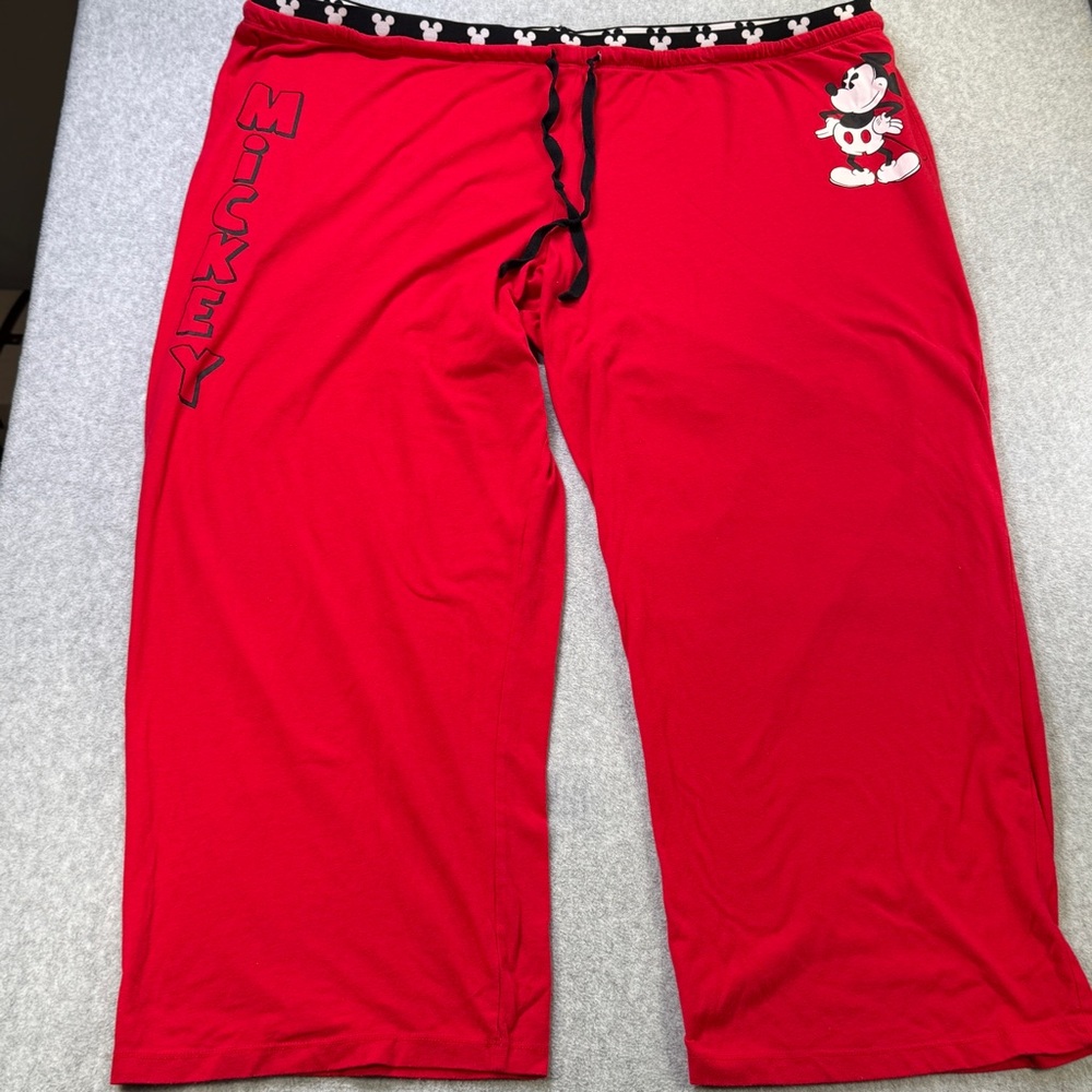 Disney Mickey Mouse Red Sleep Pants Women’s Plus 3X Lounge Pajama Bottoms - Picture 2 of 8